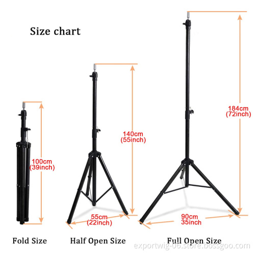 Tripod Stand for Canvas Block Head Adjustable Wig Head Stand Holder for Cosmetology Hairdressing Training Practice Wig Stand